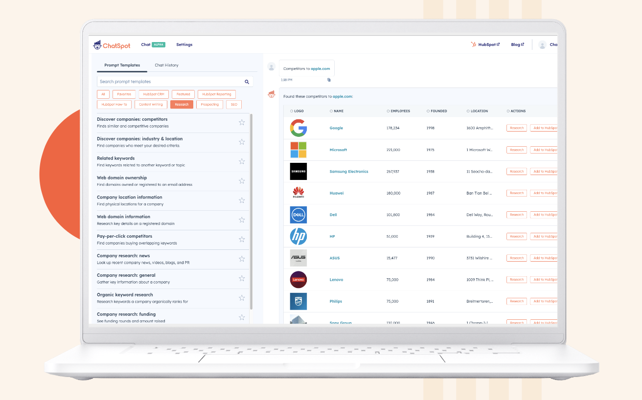 Competitor Analysis Tool via ChatSpot